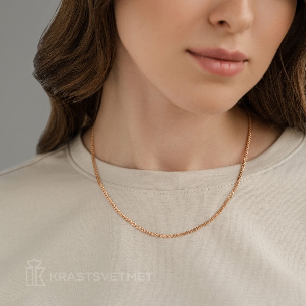 Цепь из красного золота 585, плетение «Нонна»